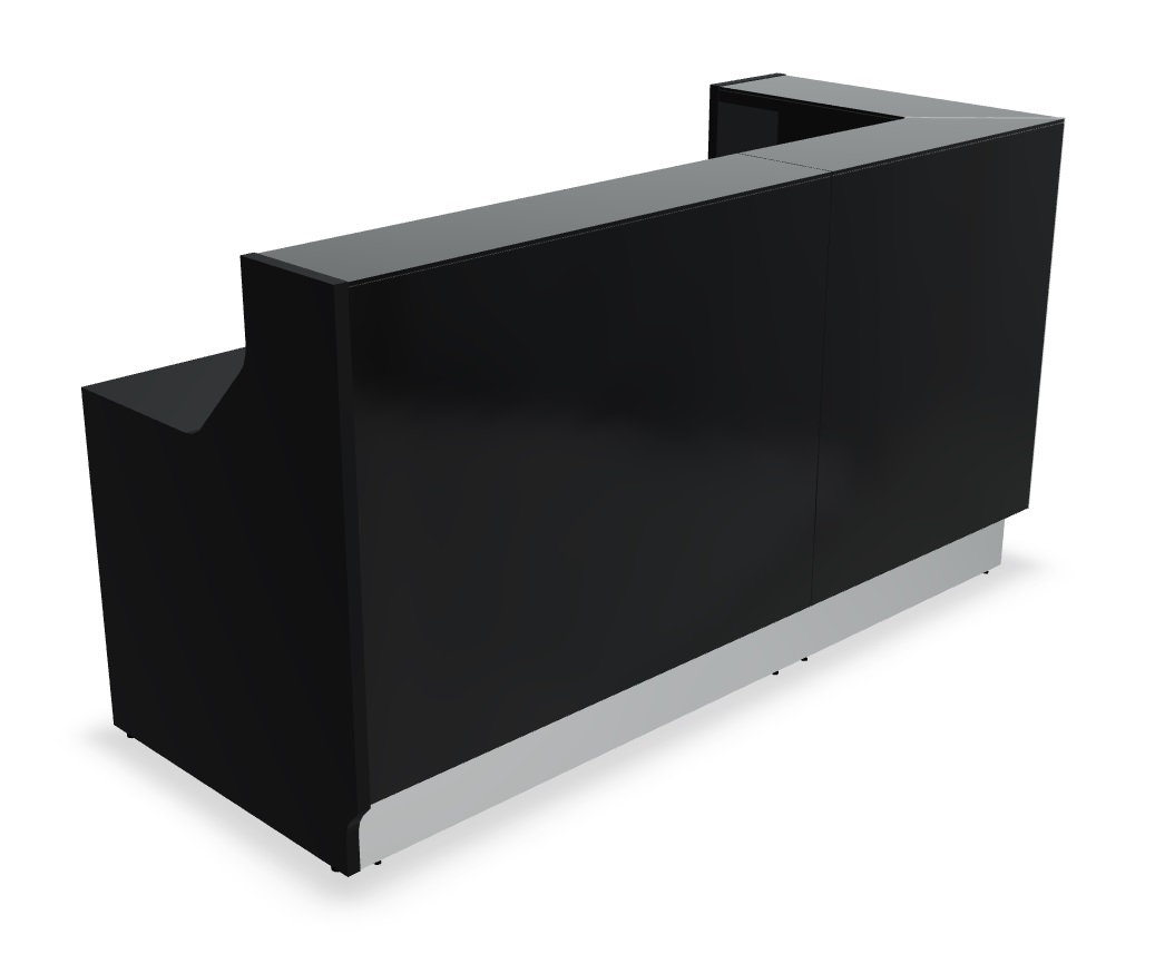 MDD Linea 80" Straight Small Reception Black Desk