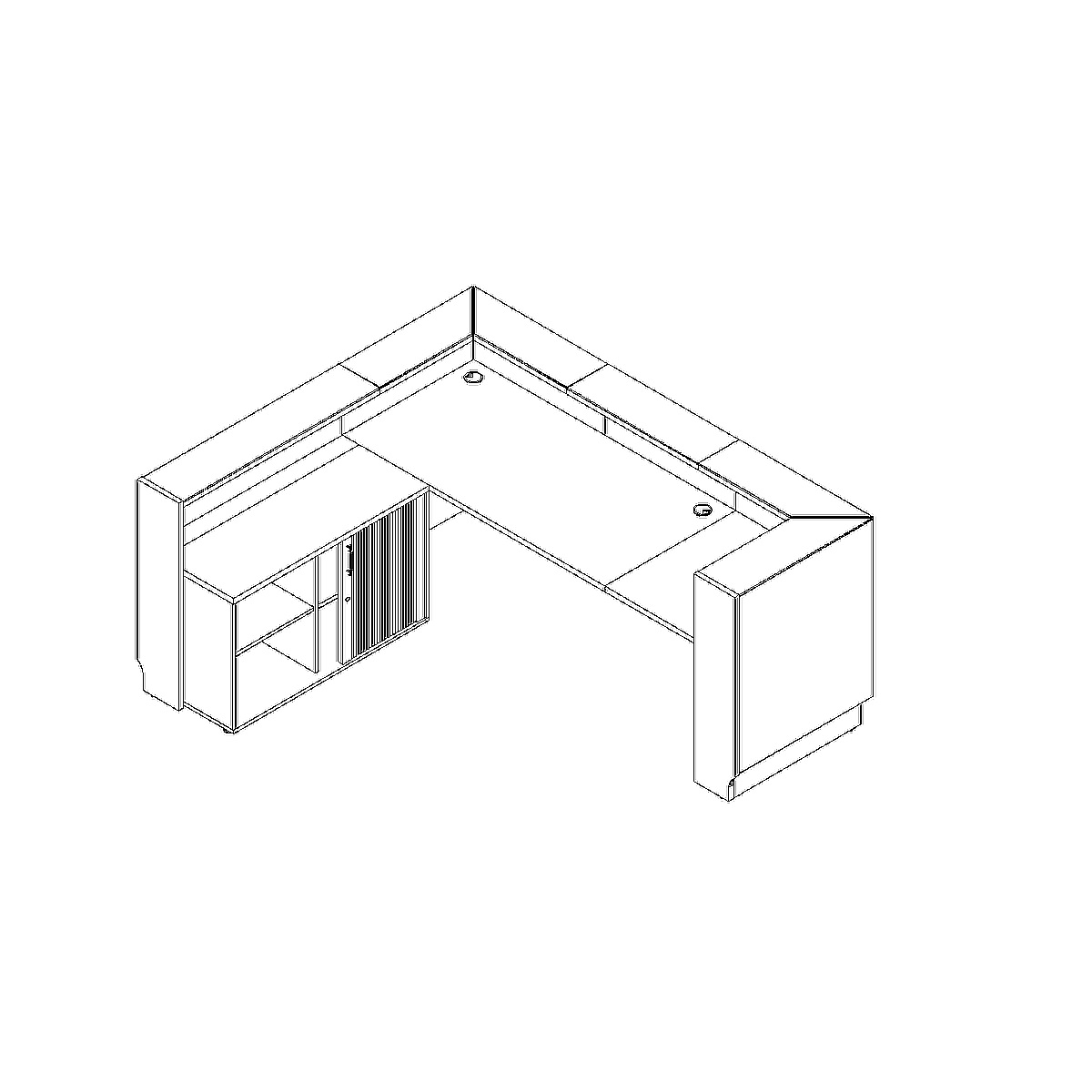 Linea 96 1/4'' x 80 3/4'' Corner Reception Desk by MDD