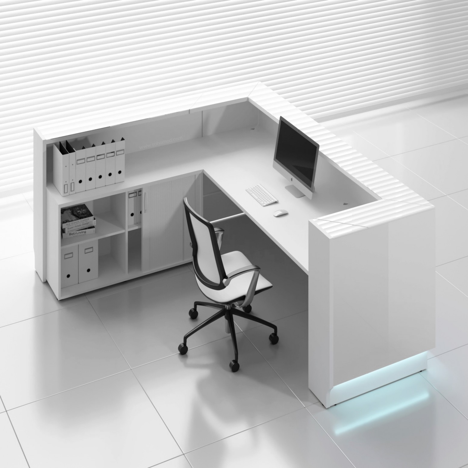 Linea 108" x 73'' Large Reception Desk w/Left