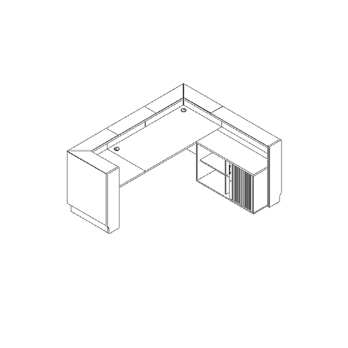 MDD Linea 96 1/4" x 33 1/2'' Straight Medium Reception Desk