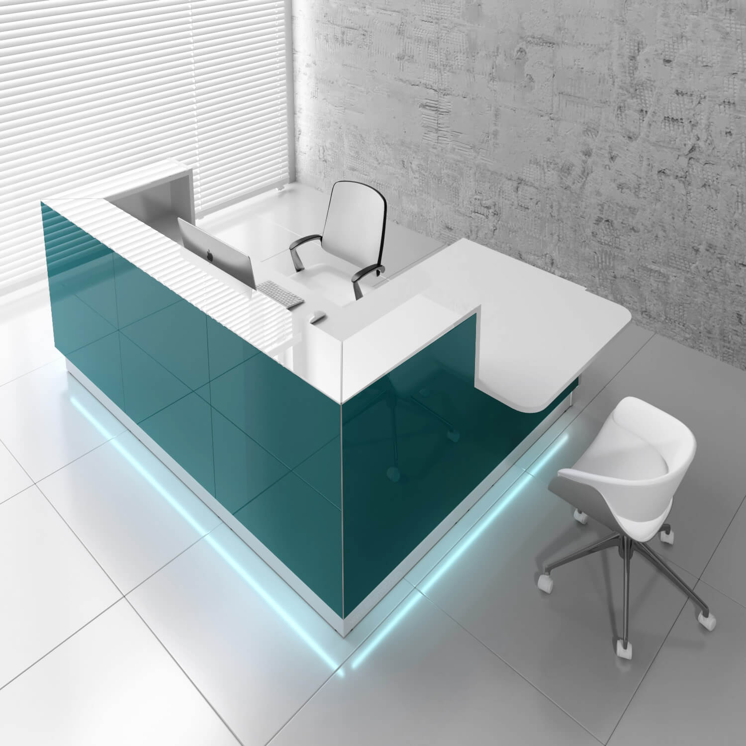 Linea 81" Reception Desk with Counter Top