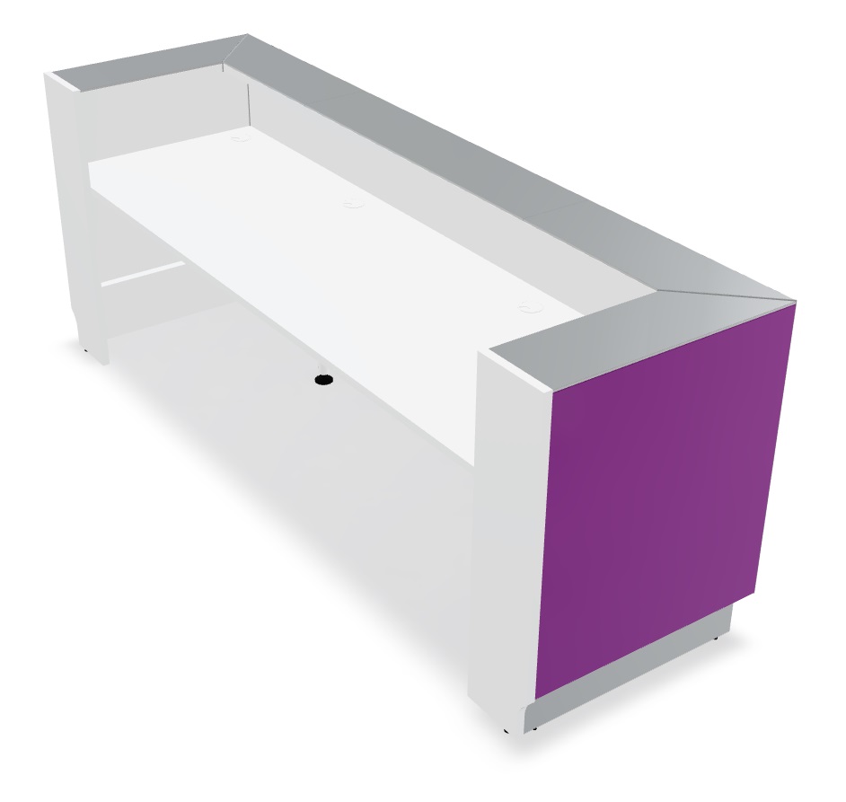 112" Linea Straight Reception Desk by MDD Office