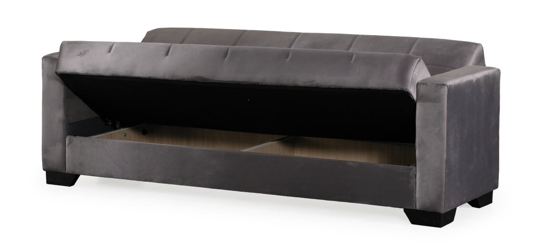 Linden Chenille Convertible Storage Sofa