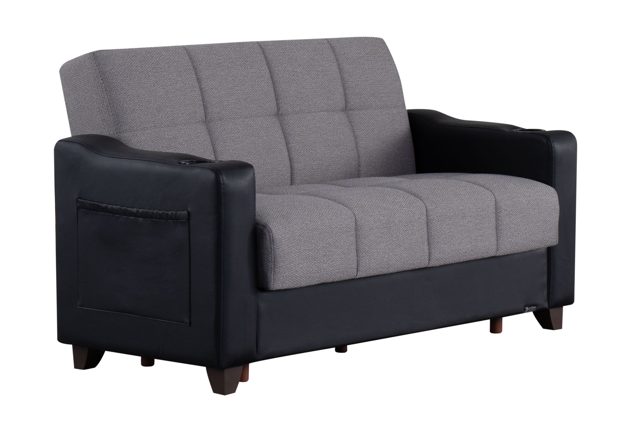 Lindsey Gray/Black Sofa