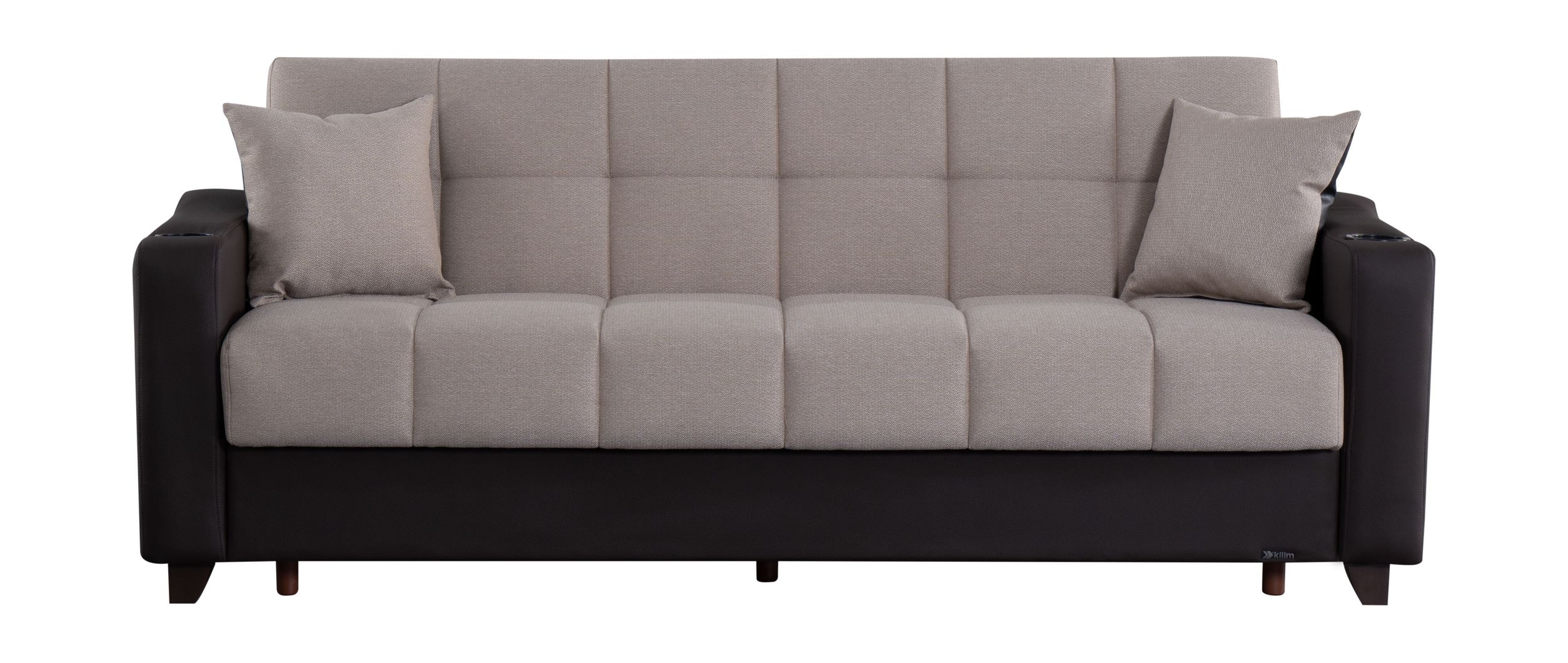 SM Lindsey Fabric/PU Sleeper Sofa with Storage