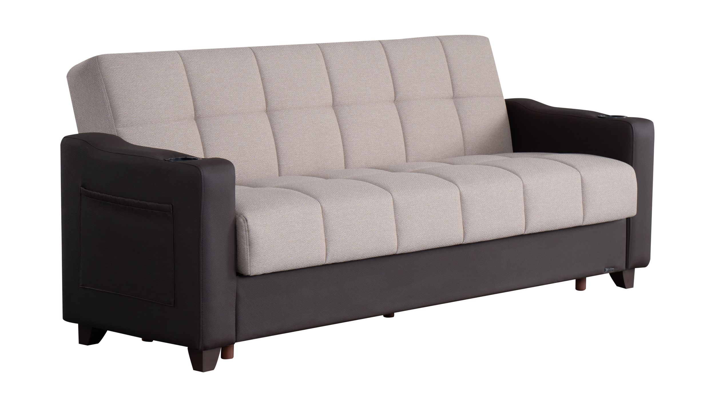 Lindsey Beige/Chocolate Sofa