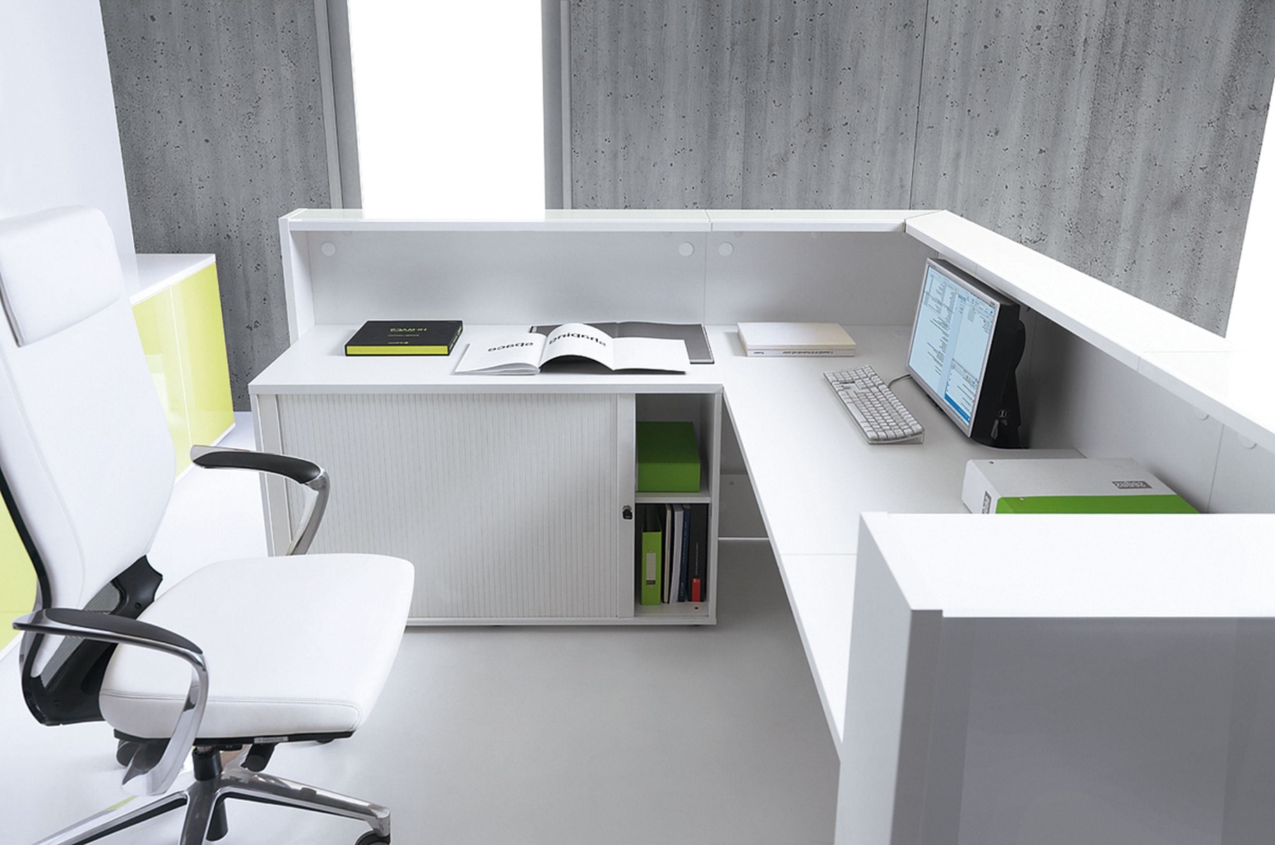 Linea 96 1/4'' x 80 3/4'' Corner Reception Desk