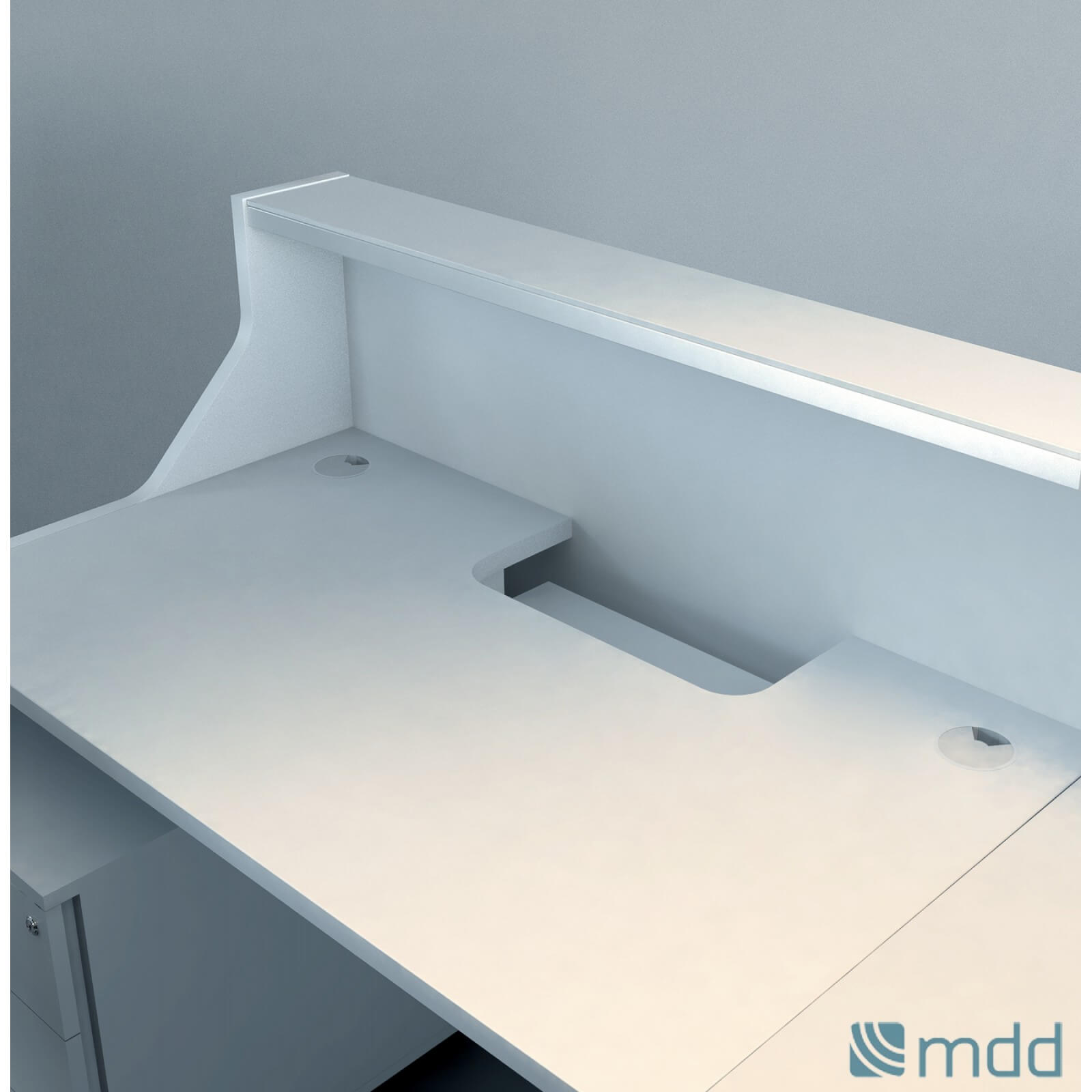 Desktop Bookshelf Multi-layered open compartment Office Table with wire hole