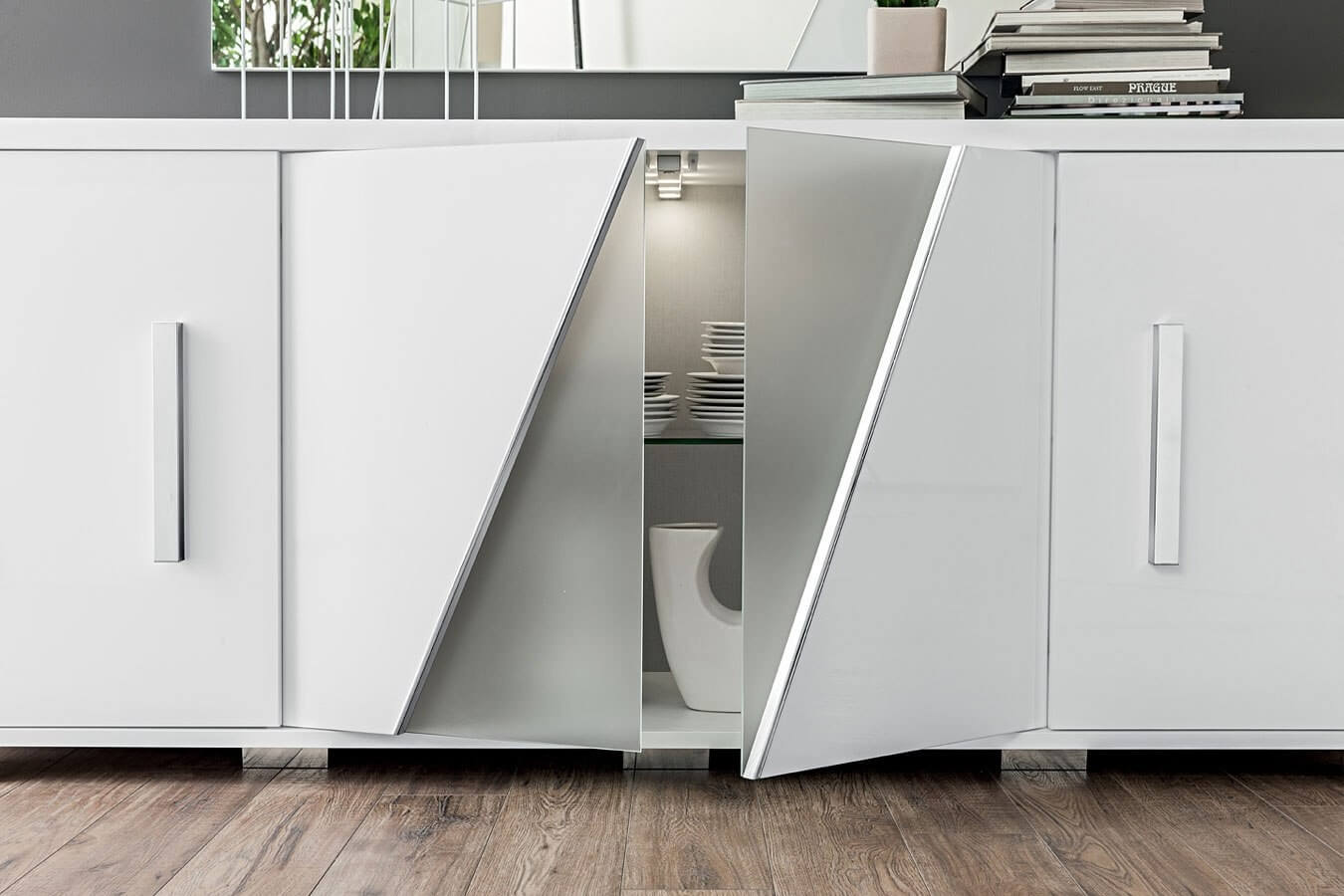 Lisa Contemporary 4-Door Buffet by Status, Italy