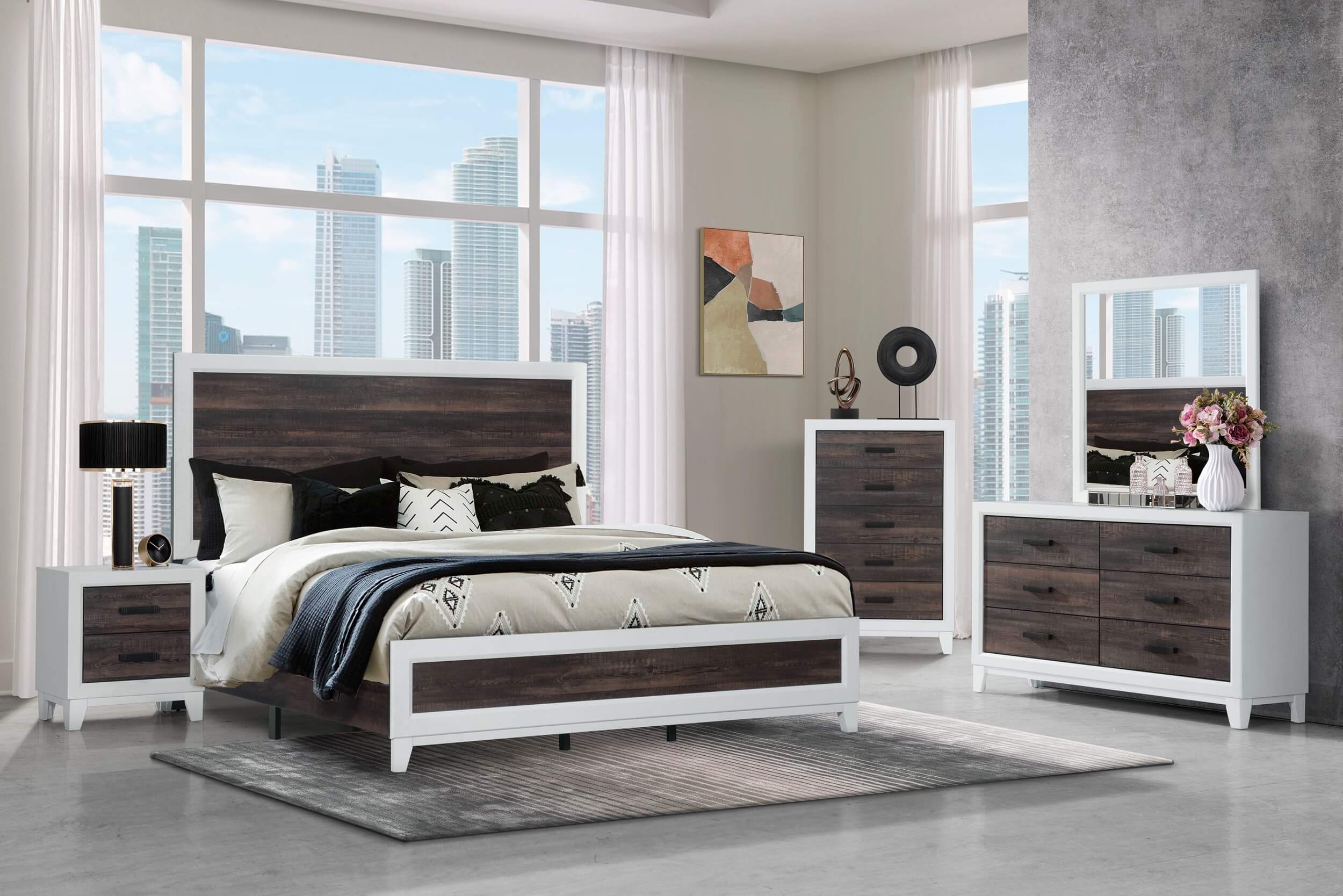 Lisbon MDF Panel Bedroom Set