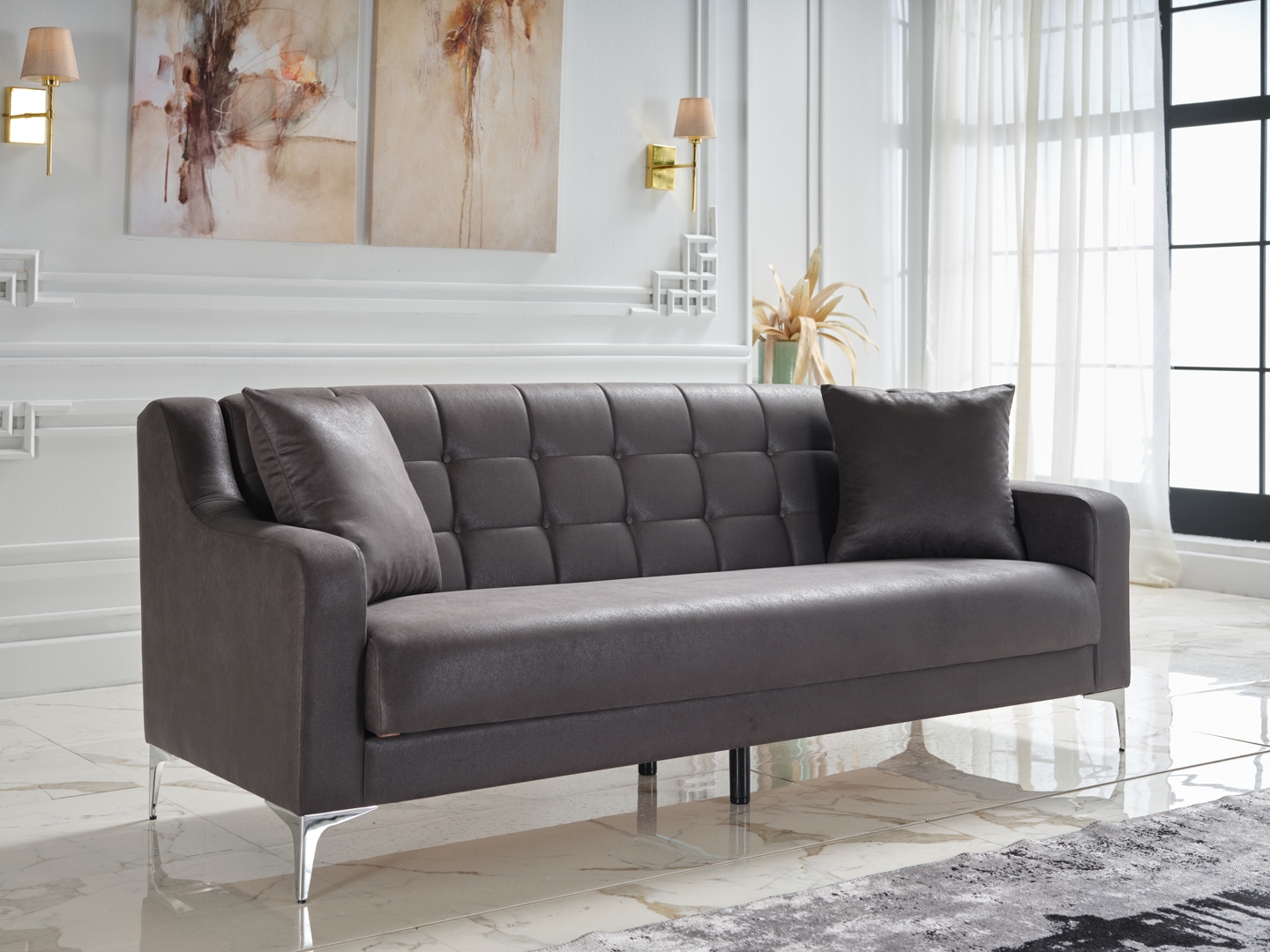Livia Fabric Storage Sleeper Sofabed
