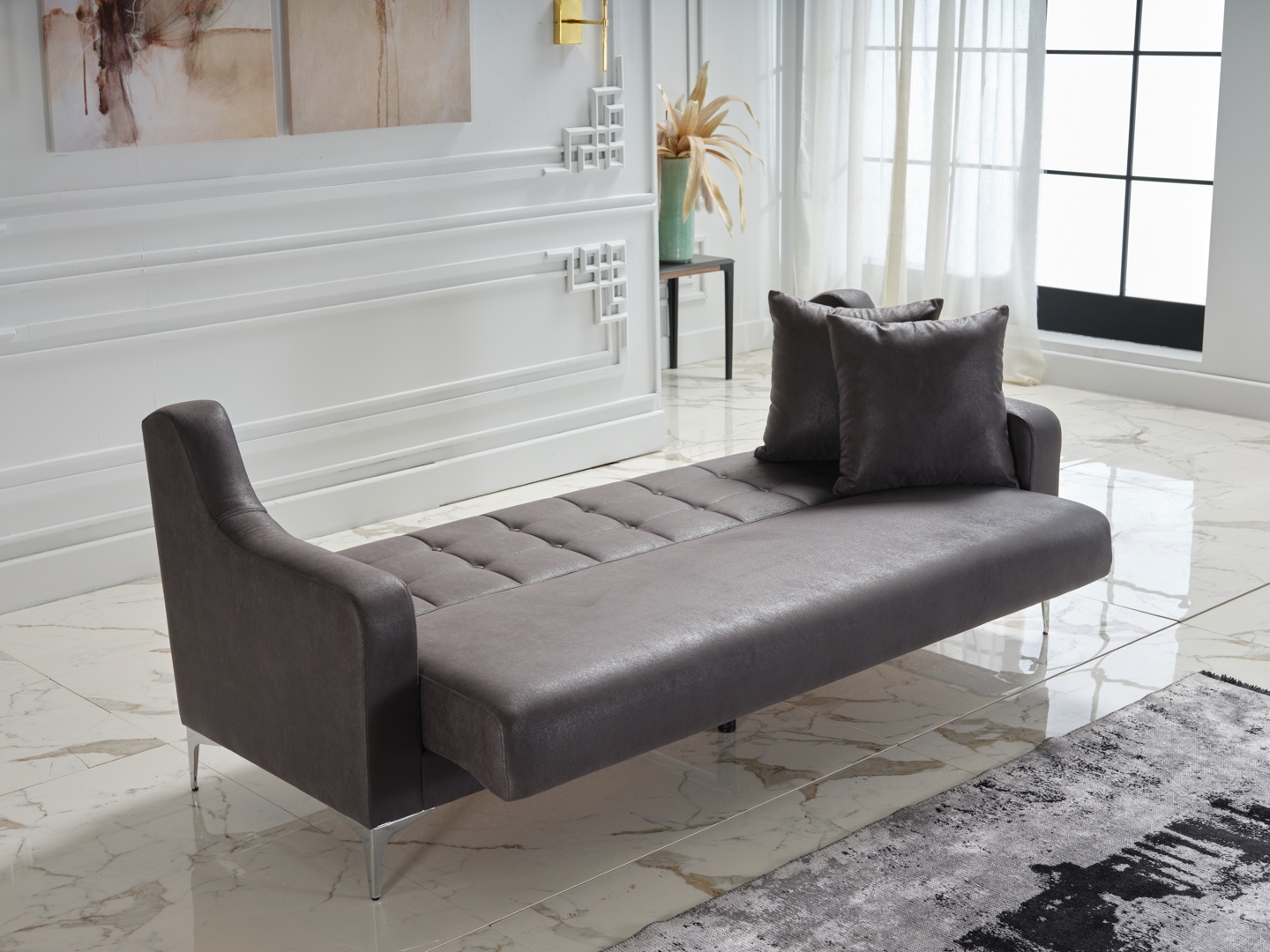 Livia Fabric Storage Sleeper Sofabed
