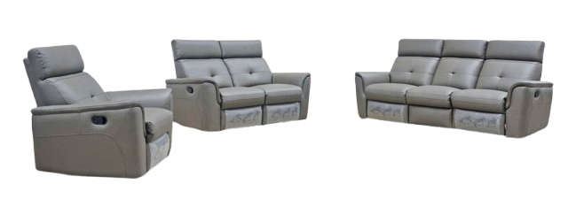 8501 Leather/Eco-Leather Living Room Set w/Recliner