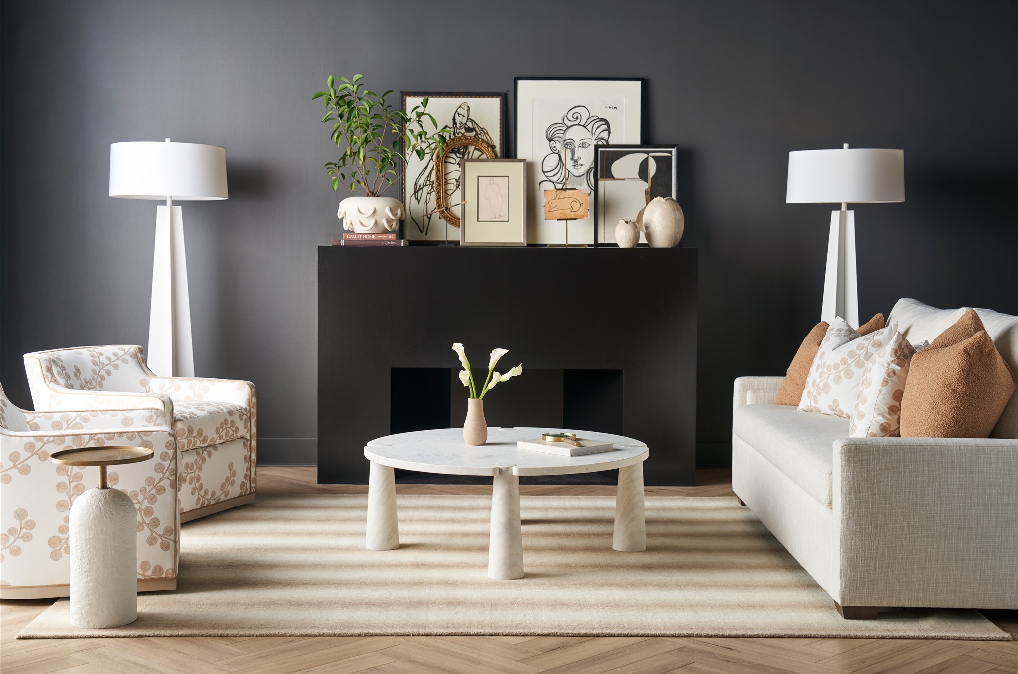 Anniston Marble Round Coffee Table