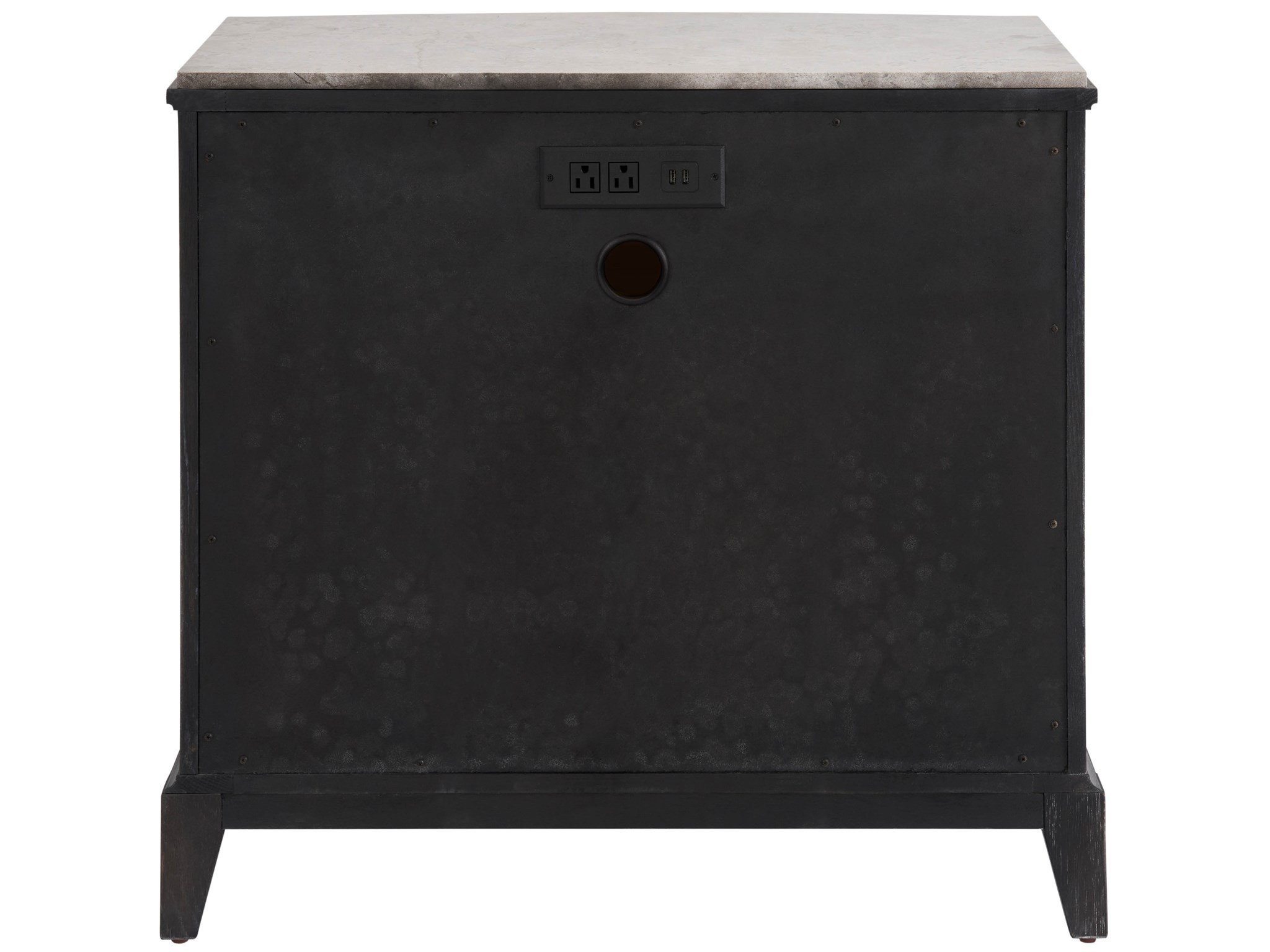 Coalesce Wood Stone Top Nightstand w/3 Drawers