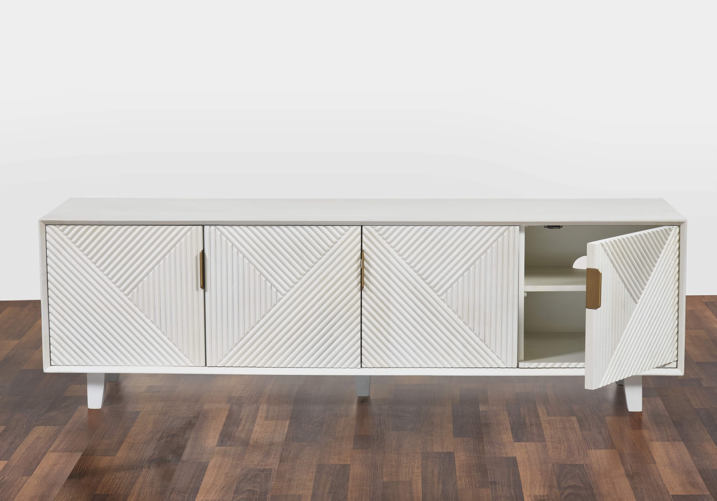 Linear Solid Wood 68" TV Stand