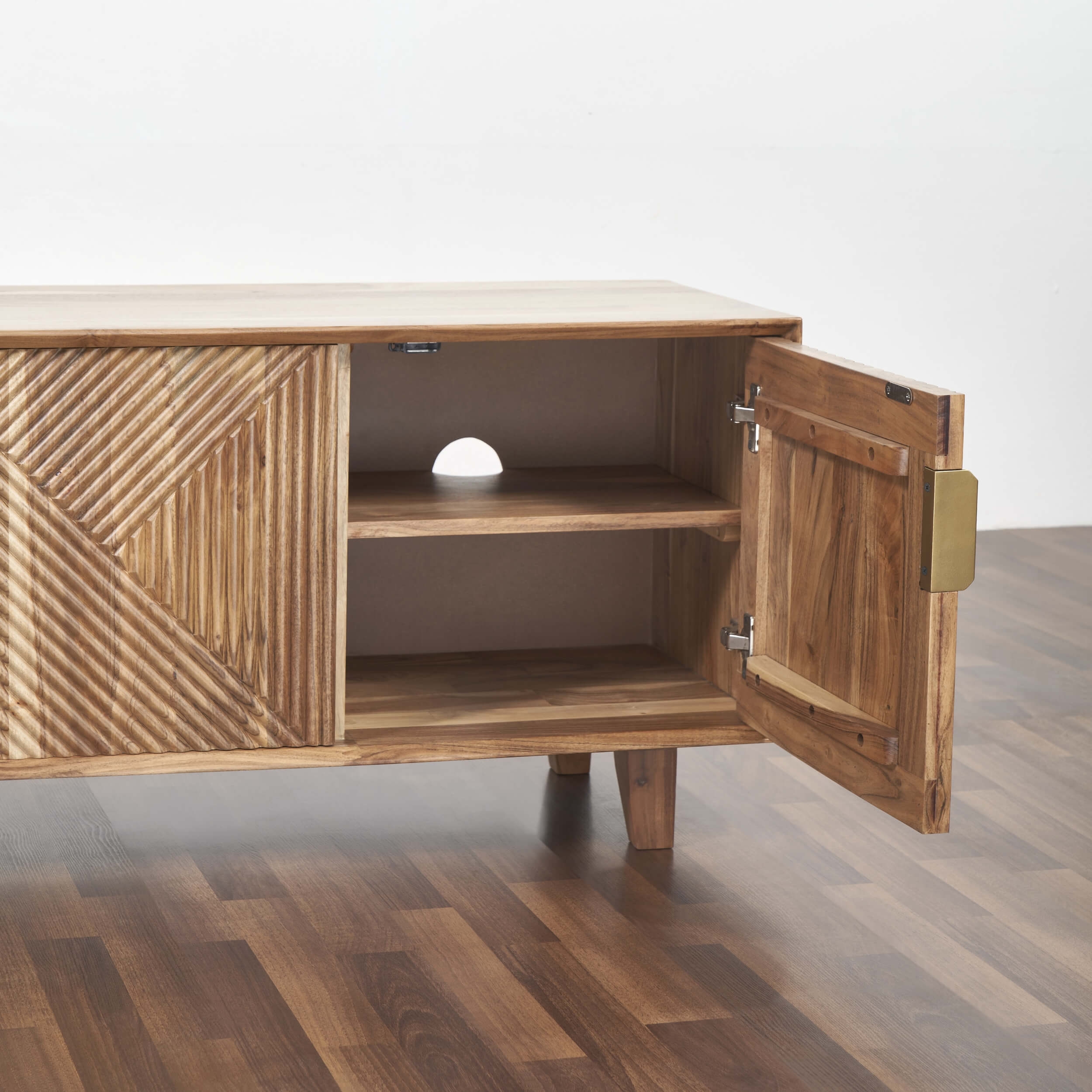 Linear Solid Wood 68" TV Stand