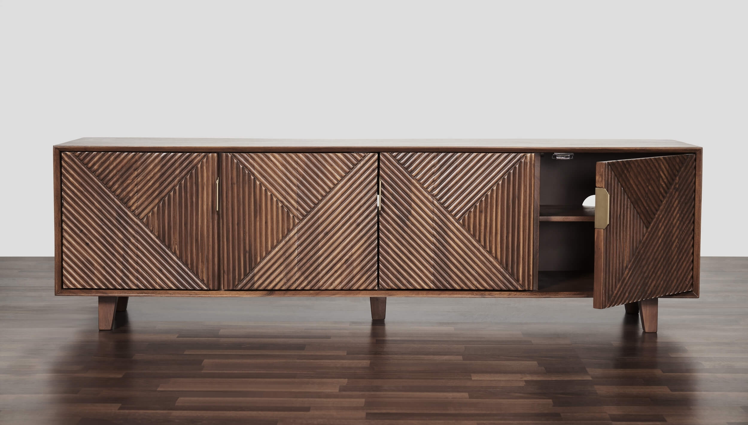 Linear Solid Wood 68" TV Stand