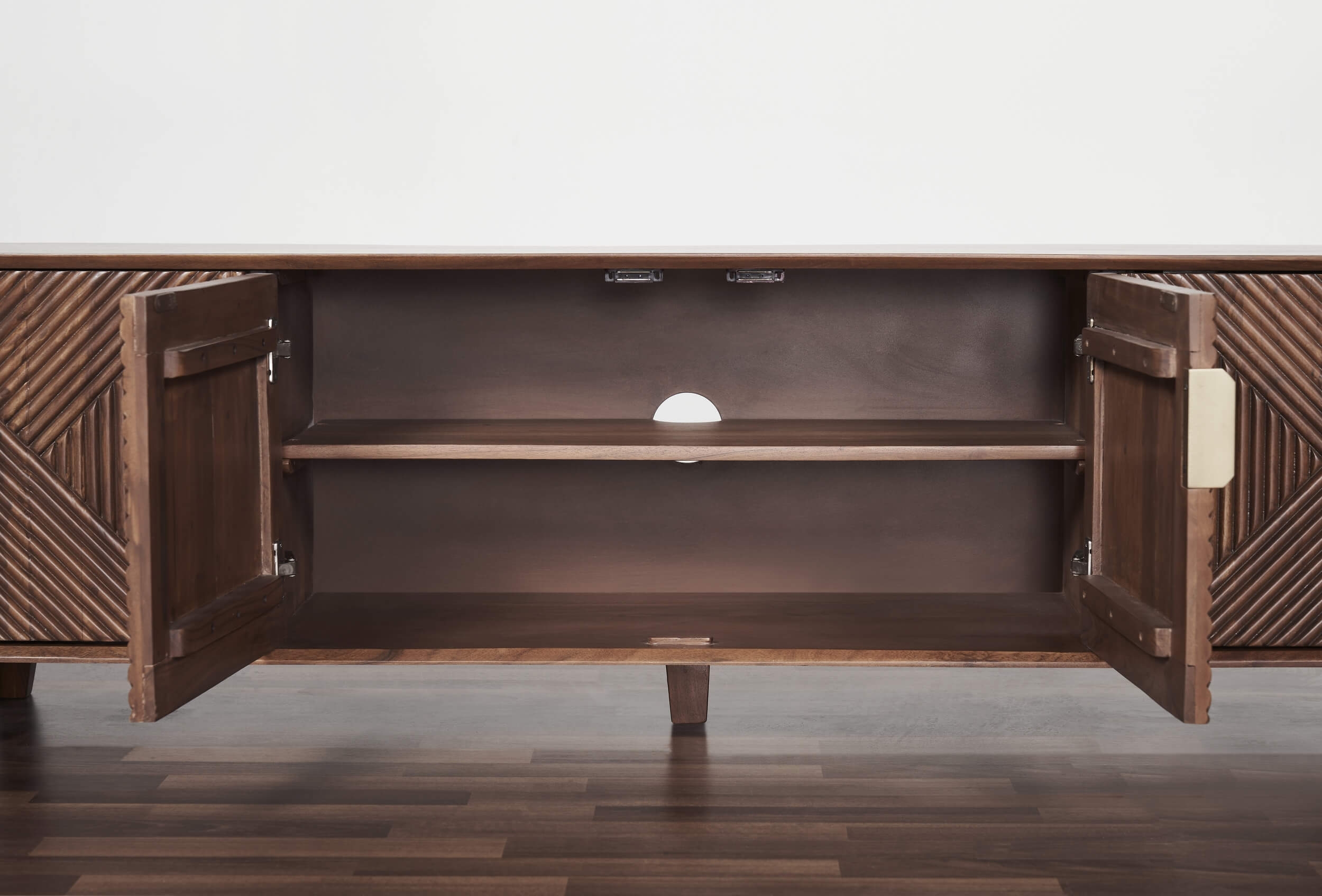 Linear Solid Wood 68" TV Stand