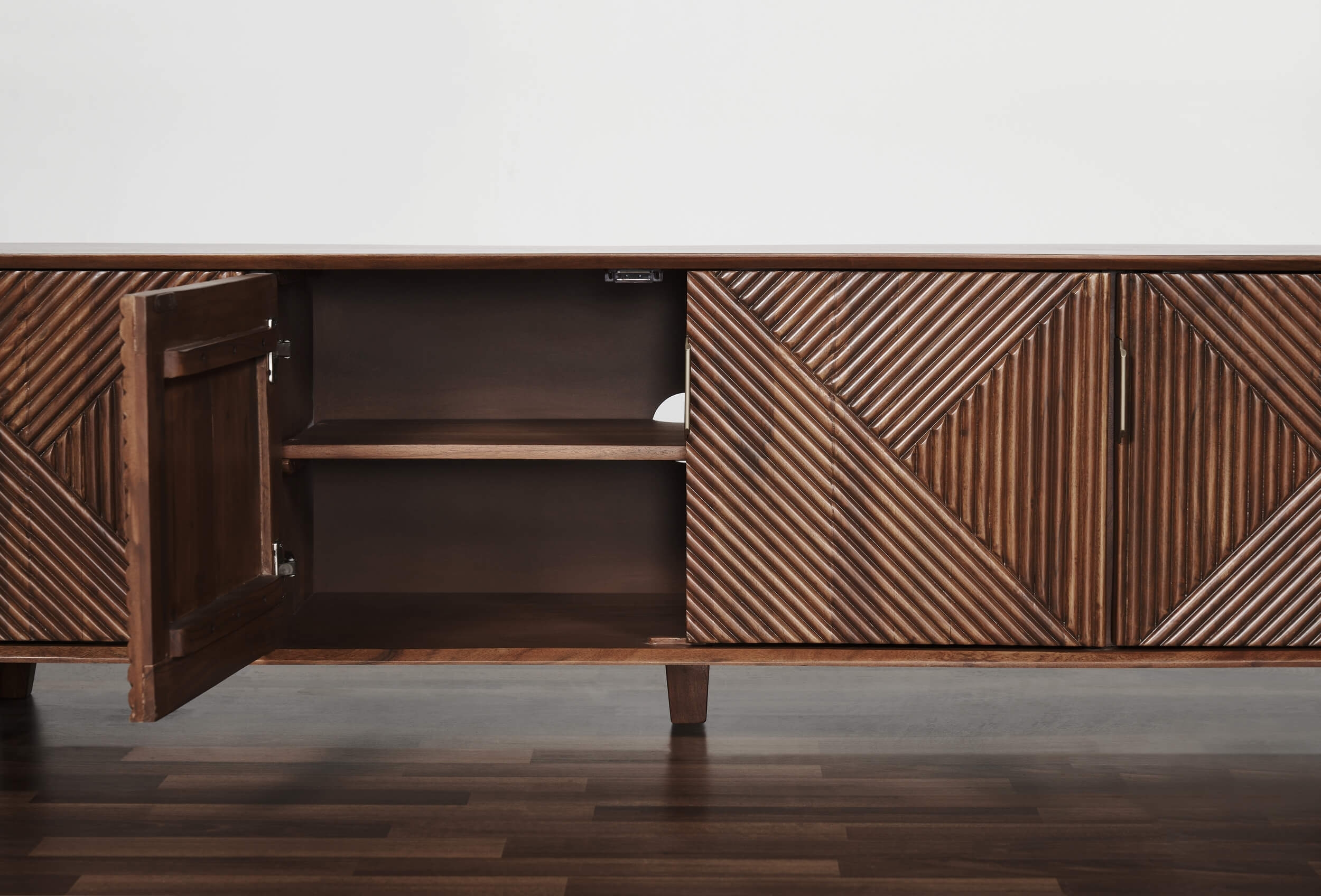 Linear Solid Wood 68" TV Stand