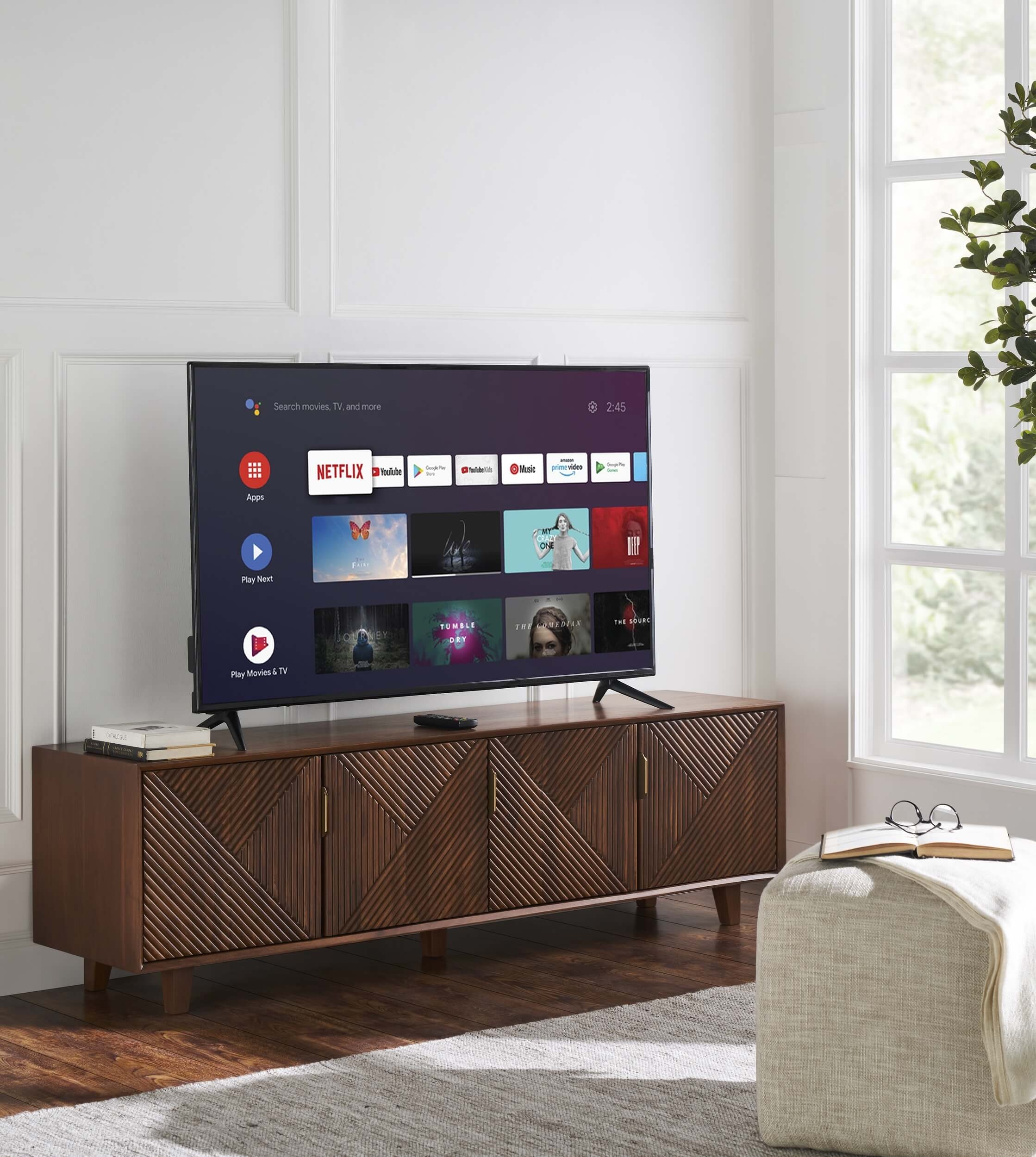 Linear Solid Wood 68" TV Stand