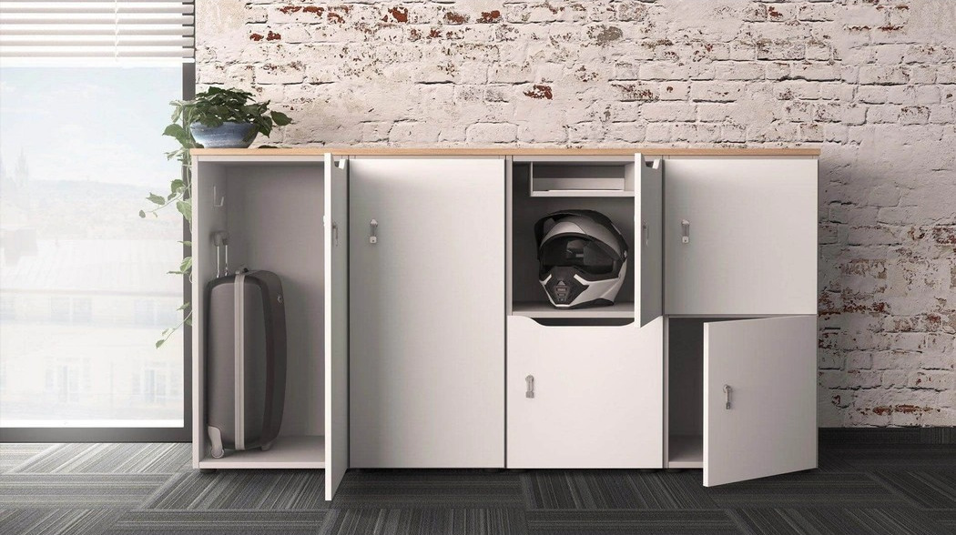 Choice Office Single Row Locker w/1 Big & 2 Small Lockable Doors, Cylinder Lock w/Retention
