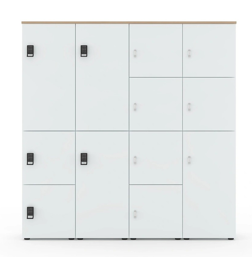Choice Single Row Locker w/2 Big Doors in white