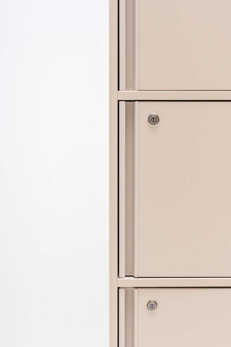 Locker Plus Office Double Storage Cabinet w/6 Lockable Doors