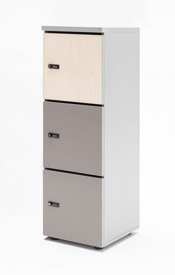 Standard Office Locker Storage Cabinet w/3 Lockable Doors