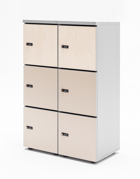 Standard Office Locker Storage Cabinet w/3 Lockable Doors