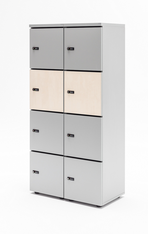 Standard Office Locker Storage Cabinet w/4 Lockable Doors