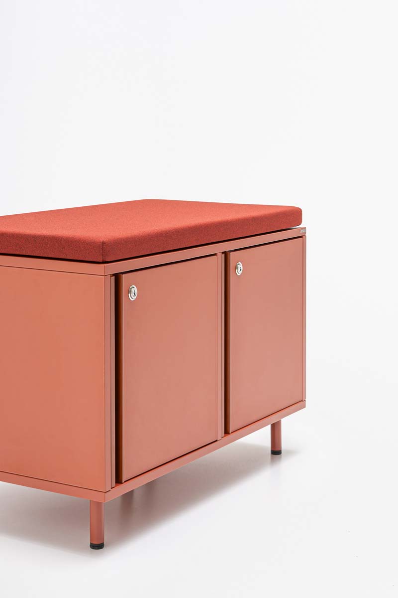 Locker Plus Office Double Storage Cabinet w/2 Lockable Doors