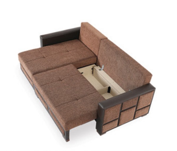 Loft Polyester/PU Convertible Storage Living Room Set