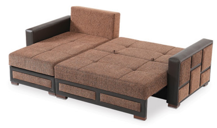 Loft Polyester/PU Convertible Storage Living Room Set