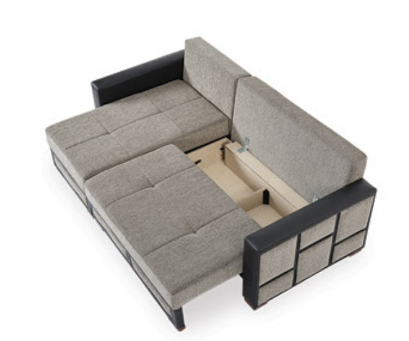 Loft Polyester/PU Convertible Storage Living Room Set