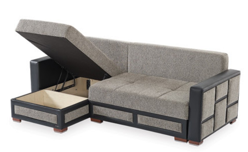 Loft Polyester/PU Convertible Storage Living Room Set