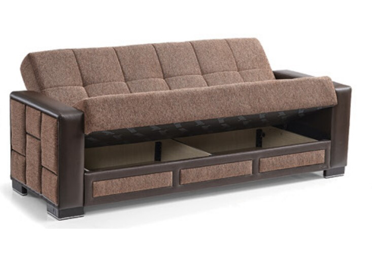 Loft Polyester/PU Convertible Storage Living Room Set