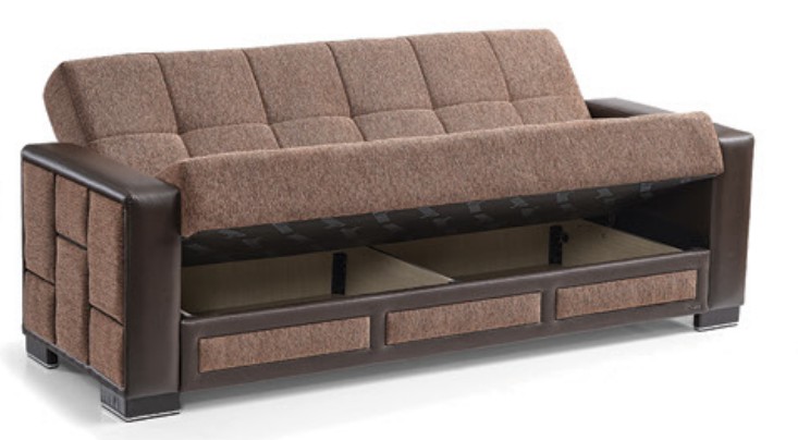Loft Polyester/PU Convertible Storage Living Room Set