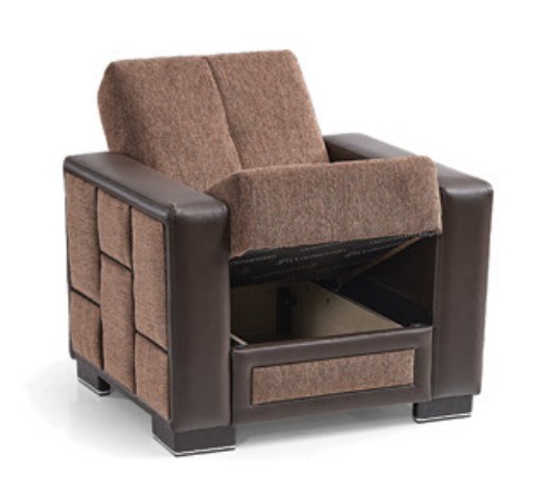 Loft Polyester/PU Convertible Storage Living Room Set