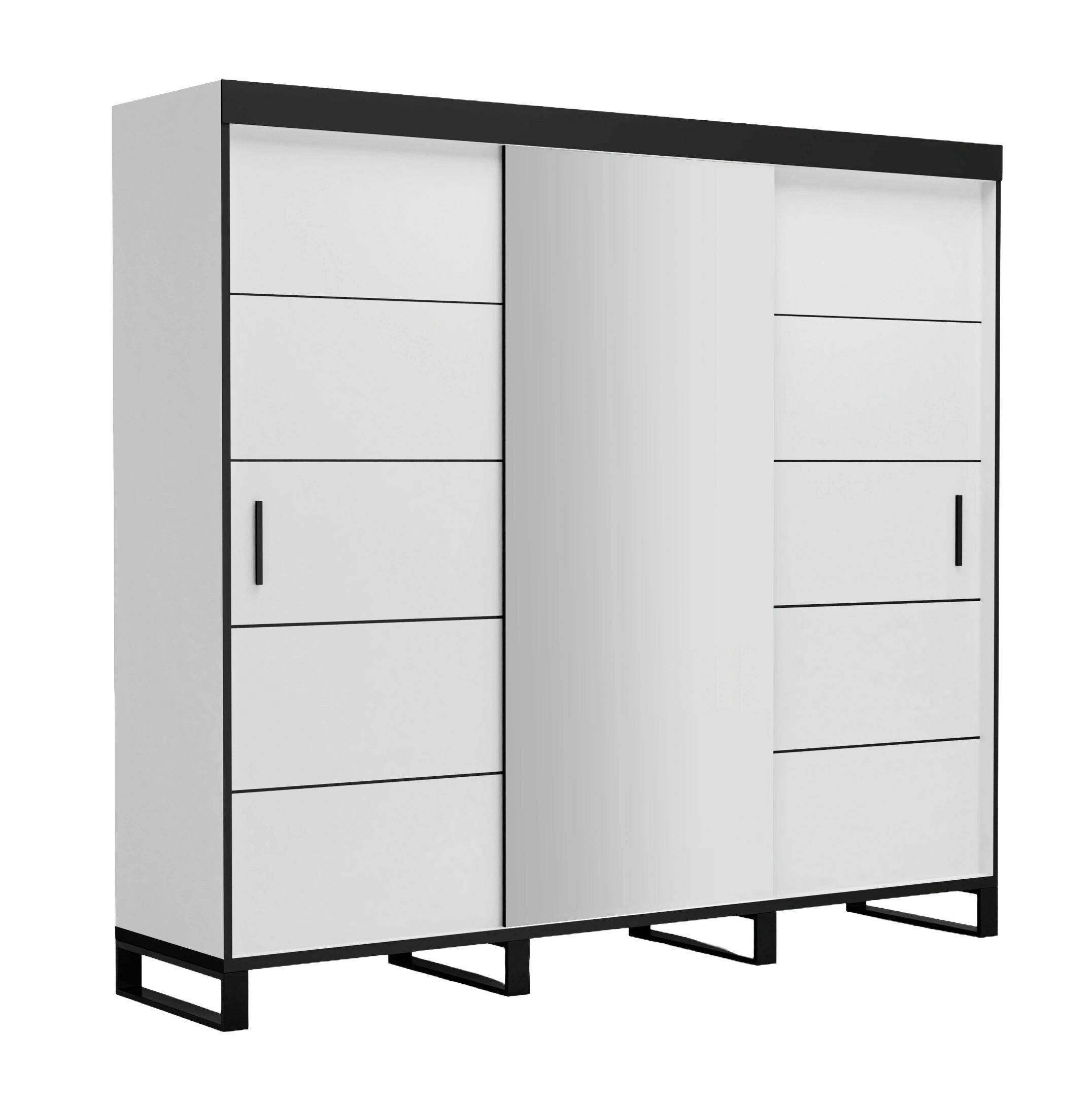 Loft 99-inch 2-Door Wood Wardrobe with Mirror