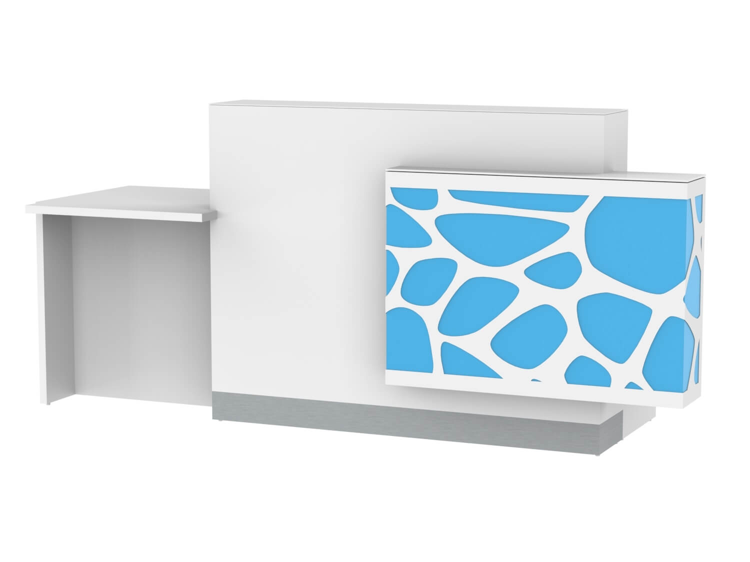 ORGANIC Straight Reception Desk w/Counter Top, ADA Compliance