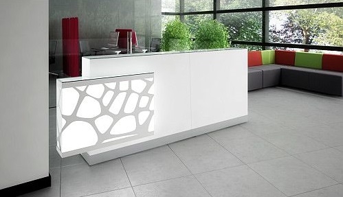 ORGANIC Small Straight Reception Desk w/RGB Light