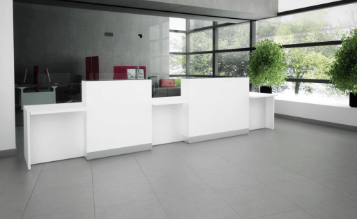 ORGANIC Straight Reception Desk w/Counter Top, ADA Compliance