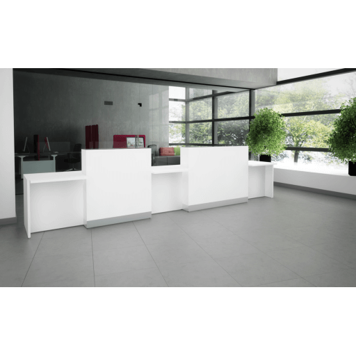 ORGANIC L-Shaped Reception Desk w/RGB Light