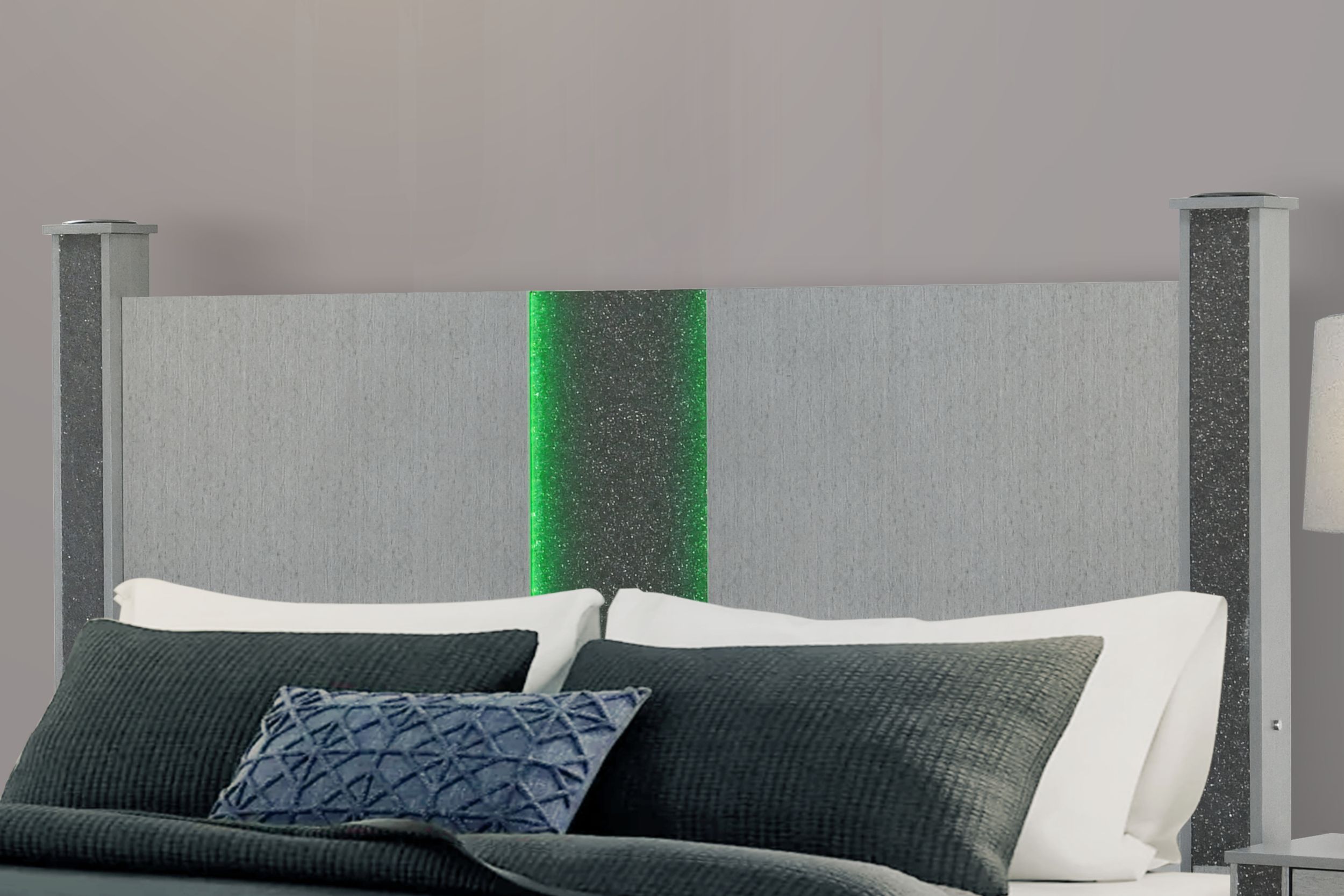 Logan King Size Poster Bed with LED and Speakers
