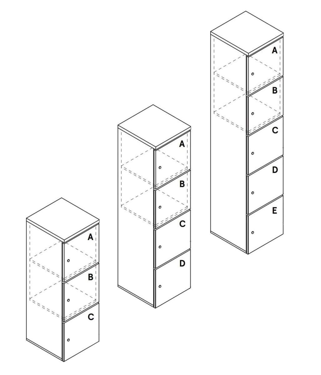 Standard Office Locker Storage Cabinet w/Lock