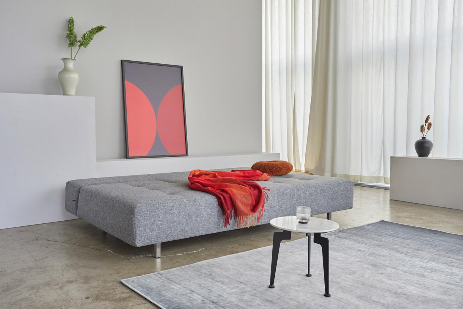 Long Horn Deluxe Excess Fabric Sofa Bed