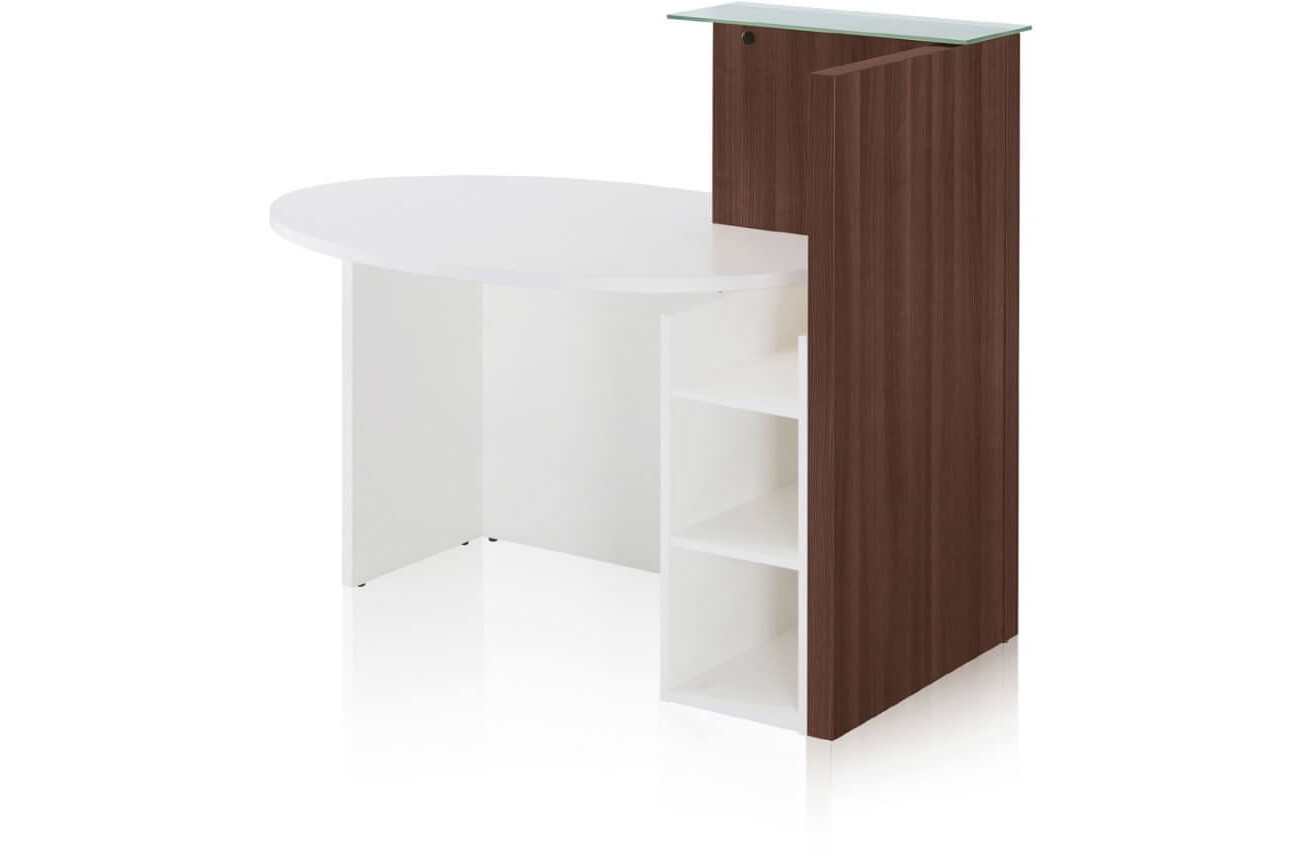 OVO Small Reception Desk w/Left-Handed Counter Top, ADA Compliance
