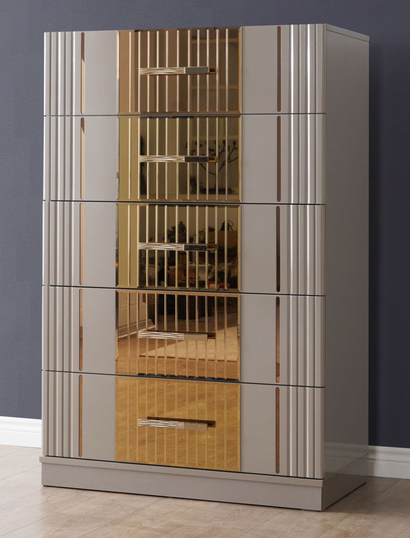 Lorenzo 5-Drawer Wood Veneer Chest
