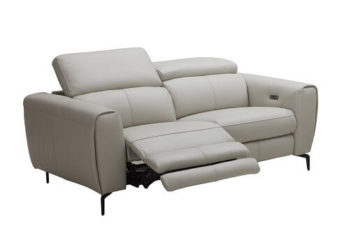 Lorenzo Premium Italian Leather/Fabric Motion Loveseat